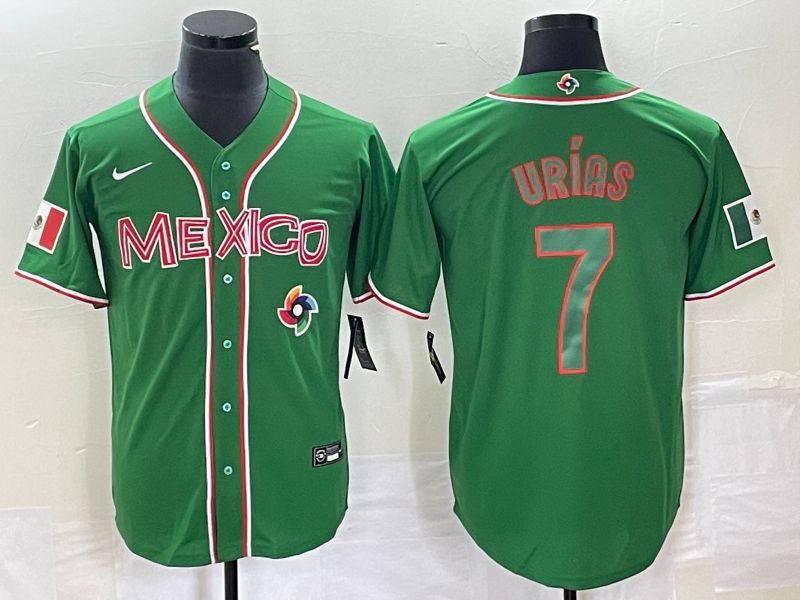 Men 2023 World Cub Mexico #7 Urias Green green Nike MLB Jersey2->more jerseys->MLB Jersey